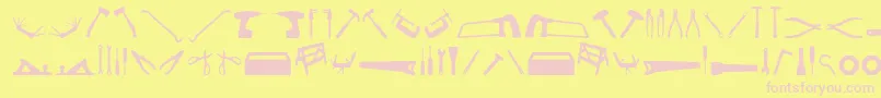 Tool Font – Pink Fonts on Yellow Background