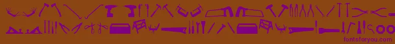 フォントTool – 紫色のフォント、茶色の背景