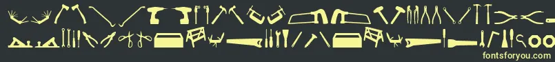 Tool Font – Yellow Fonts on Black Background