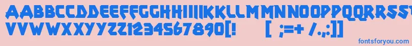 Xar Font – Blue Fonts on Pink Background