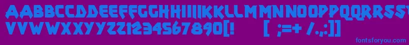 Xar Font – Blue Fonts on Purple Background