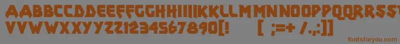 Xar Font – Brown Fonts on Gray Background
