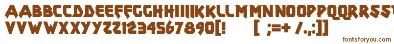 Шрифт Xar – коричневые шрифты на белом фоне