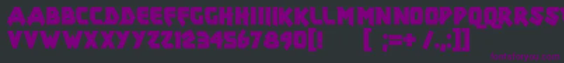Xar-Schriftart – Violette Schriften auf schwarzem Hintergrund