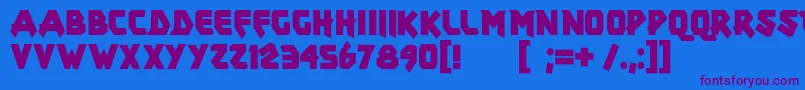 Xar Font – Purple Fonts on Blue Background