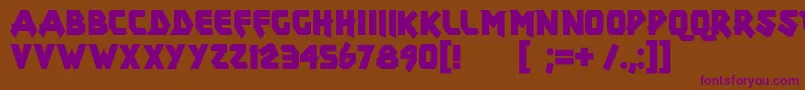 Xar Font – Purple Fonts on Brown Background