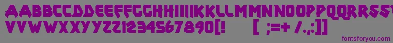 フォントXar – 紫色のフォント、灰色の背景