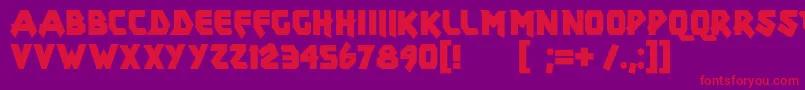 Xar Font – Red Fonts on Purple Background