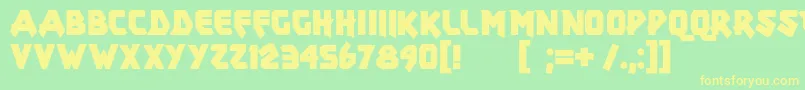 Xar Font – Yellow Fonts on Green Background