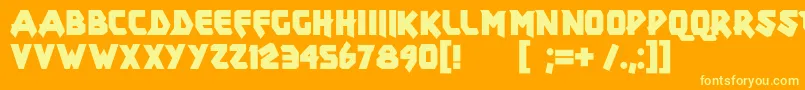 Xar Font – Yellow Fonts on Orange Background