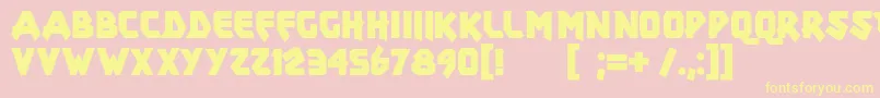 Xar Font – Yellow Fonts on Pink Background