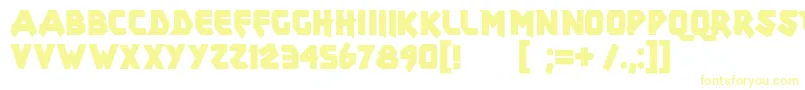 Xar Font – Yellow Fonts on White Background