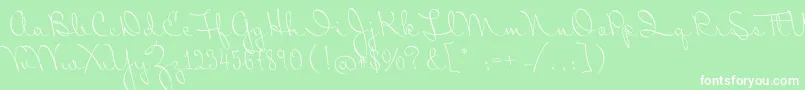 MrSopkin Font – White Fonts on Green Background