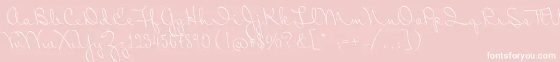 MrSopkin-Schriftart – Weiße Schriften auf rosa Hintergrund