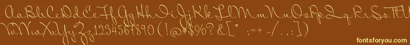 fuente MrSopkin – Fuentes Amarillas Sobre Fondo Marrón