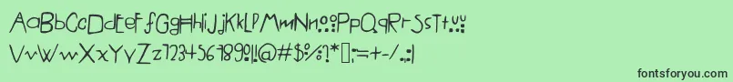 フォントAmericanHorrorStory%281%29 – 緑の背景に黒い文字