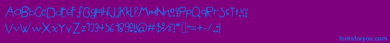 AmericanHorrorStory%281%29 Font – Blue Fonts on Purple Background