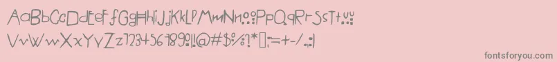 フォントAmericanHorrorStory%281%29 – ピンクの背景に灰色の文字