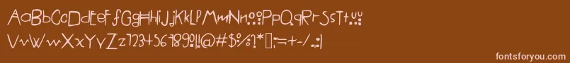 フォントAmericanHorrorStory%281%29 – 茶色の背景にピンクのフォント