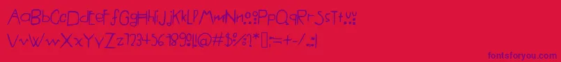 AmericanHorrorStory%281%29 Font – Purple Fonts on Red Background