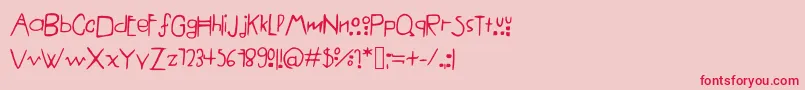 AmericanHorrorStory%281%29 Font – Red Fonts on Pink Background