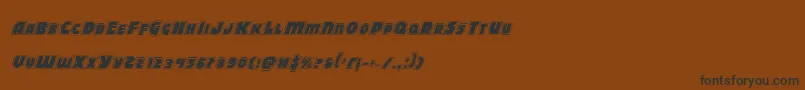 Blitzstrikeproital Font – Black Fonts on Brown Background