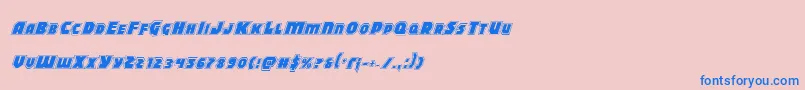 Blitzstrikeproital Font – Blue Fonts on Pink Background