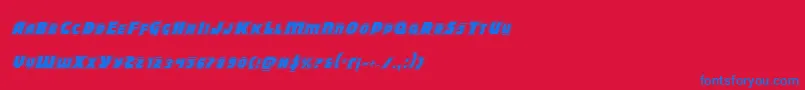 More about Blitzstrikeproital Font Blitzstrikeproital Font – Blue Fonts on Red Background