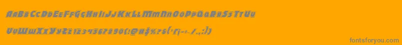 Blitzstrikeproital-Schriftart – Graue Schriften auf orangefarbenem Hintergrund