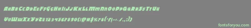 Blitzstrikeproital Font – Green Fonts on Gray Background