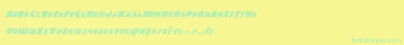 Blitzstrikeproital Font – Green Fonts on Yellow Background