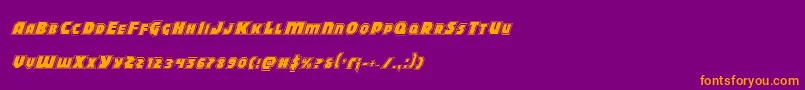 Blitzstrikeproital Font – Orange Fonts on Purple Background