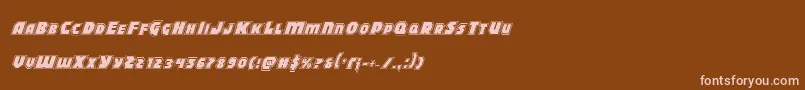 フォントBlitzstrikeproital – 茶色の背景にピンクのフォント