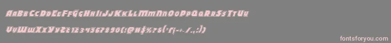 fuente Blitzstrikeproital – Fuentes Rosadas Sobre Fondo Gris