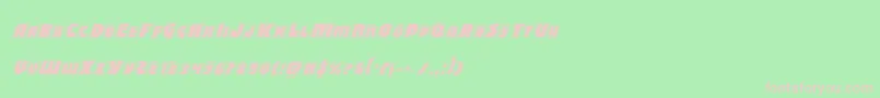 Blitzstrikeproital Font – Pink Fonts on Green Background