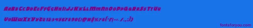 Police Blitzstrikeproital – polices violettes sur fond bleu