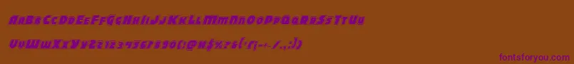 Blitzstrikeproital Font – Purple Fonts on Brown Background