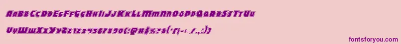 Blitzstrikeproital Font – Purple Fonts on Pink Background