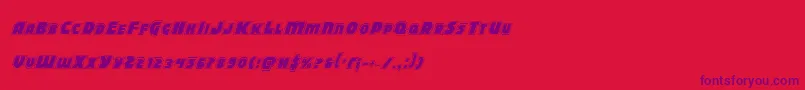 Шрифт Blitzstrikeproital – фиолетовые шрифты на красном фоне