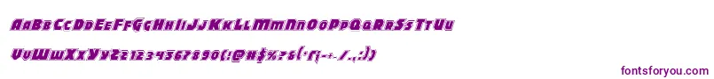 Шрифт Blitzstrikeproital – фиолетовые шрифты на белом фоне