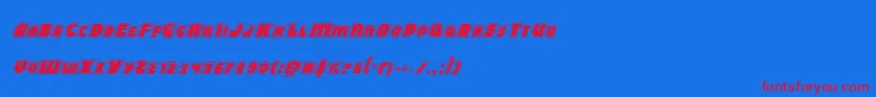 Blitzstrikeproital-fontti – punaiset fontit sinisellä taustalla