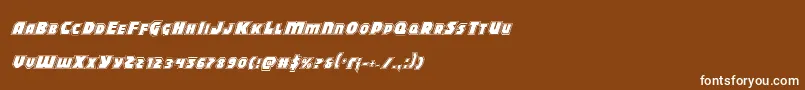 フォントBlitzstrikeproital – 茶色の背景に白い文字