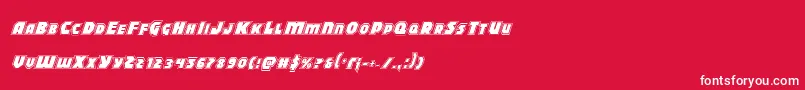 Blitzstrikeproital Font – White Fonts on Red Background