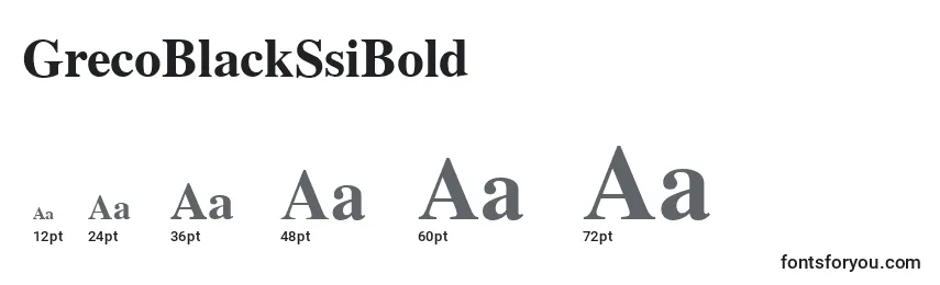 GrecoBlackSsiBold Font Sizes