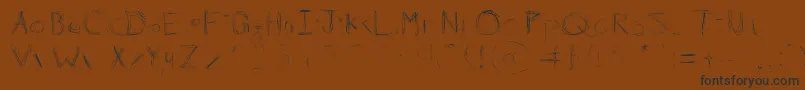 99%Linescratch Font – Black Fonts on Brown Background
