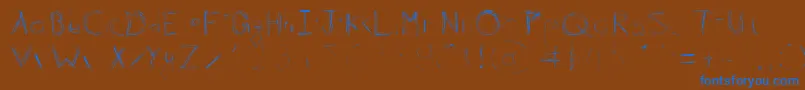 99%Linescratch Font – Blue Fonts on Brown Background