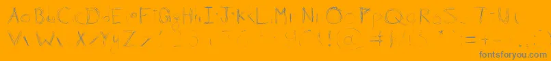 99%Linescratch-Schriftart – Graue Schriften auf orangefarbenem Hintergrund