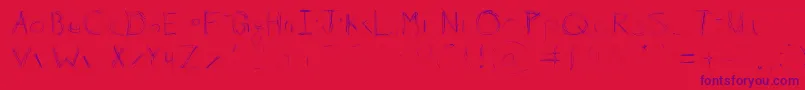 99%Linescratch Font – Purple Fonts on Red Background