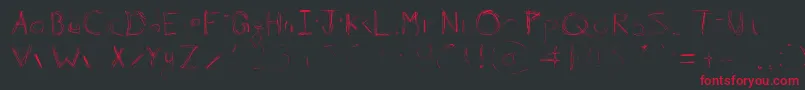 99%Linescratch Font – Red Fonts on Black Background