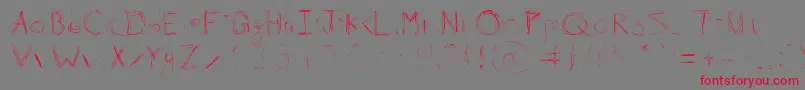 99%Linescratch Font – Red Fonts on Gray Background